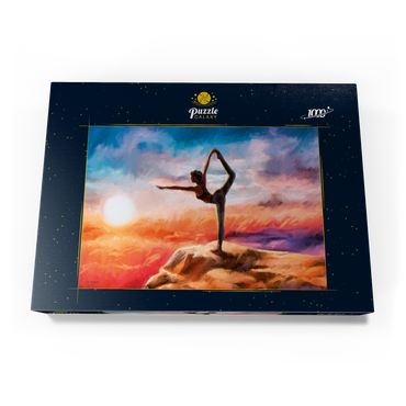 Darstellung des Puzzle Motivs Mountain Yoga 1000 Puzzle Schachtel Ansicht3