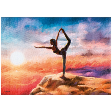 Darstellung des Puzzle Motivs puzzleplate Mountain Yoga 1000 Puzzle