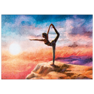 Darstellung des Puzzle Motivs puzzleplate Mountain Yoga 200 Puzzle