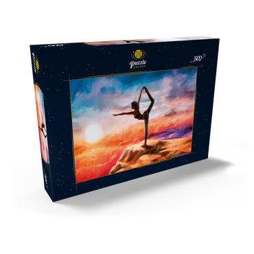 Darstellung des Puzzle Motivs Mountain Yoga 500 Puzzle Schachtel Ansicht2