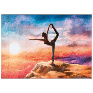 Darstellung des Puzzle Motivs puzzleplate Mountain Yoga 500 Puzzle