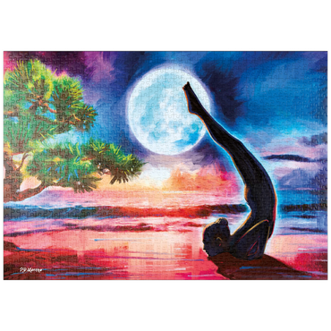 Darstellung des Puzzle Motivs puzzleplate Yoga on the Beach 1000 Puzzle