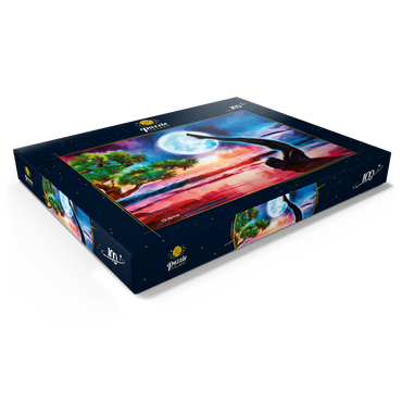 Darstellung des Puzzle Motivs Yoga on the Beach 100 Puzzle Schachtel Ansicht1