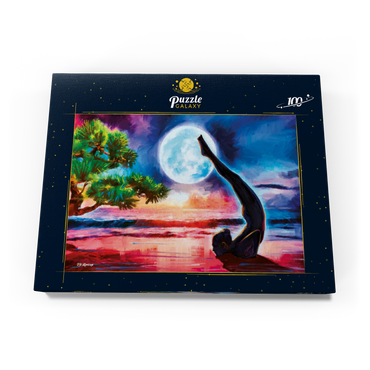 Darstellung des Puzzle Motivs Yoga on the Beach 100 Puzzle Schachtel Ansicht3