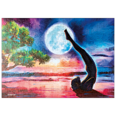 Darstellung des Puzzle Motivs puzzleplate Yoga on the Beach 200 Puzzle