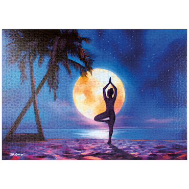 Darstellung des Puzzle Motivs puzzleplate Yoga with Palm Trees 1000 Puzzle