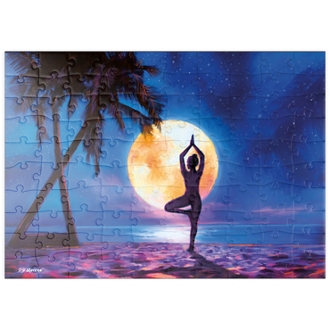 Darstellung des Puzzle Motivs puzzleplate Yoga with Palm Trees 100 Puzzle