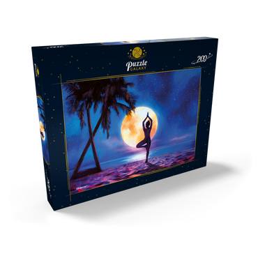 Darstellung des Puzzle Motivs Yoga with Palm Trees 200 Puzzle Schachtel Ansicht2