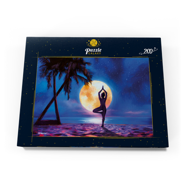 Darstellung des Puzzle Motivs Yoga with Palm Trees 200 Puzzle Schachtel Ansicht3