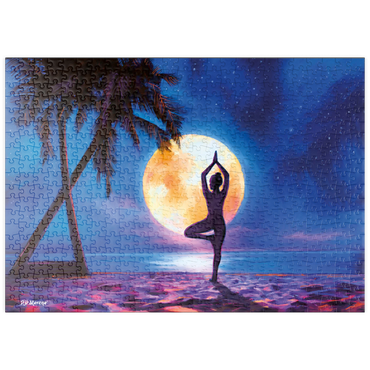 Darstellung des Puzzle Motivs puzzleplate Yoga with Palm Trees 500 Puzzle