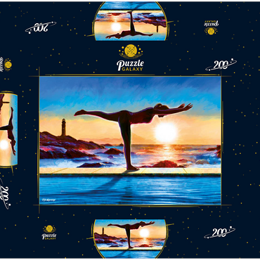 Darstellung des Puzzle Motivs Yoga by the Water 200 Puzzle Schachtel 3D Modell