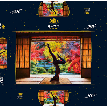 Darstellung des Puzzle Motivs Meditation Yoga 200 Puzzle Schachtel 3D Modell