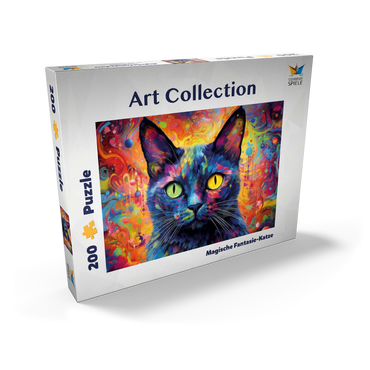 Darstellung des Puzzle Motivs Magische Fantasie-Katze 200 Puzzle Schachtel Ansicht2