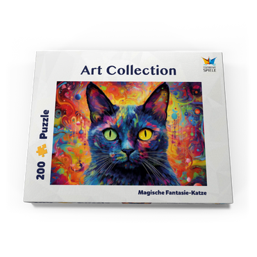 Darstellung des Puzzle Motivs Magische Fantasie-Katze 200 Puzzle Schachtel Ansicht3