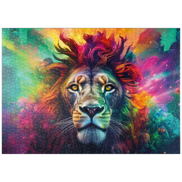 Darstellung des Puzzle Motivs puzzleplate Majestätischer Fantasie-Löwe 1000 Puzzle