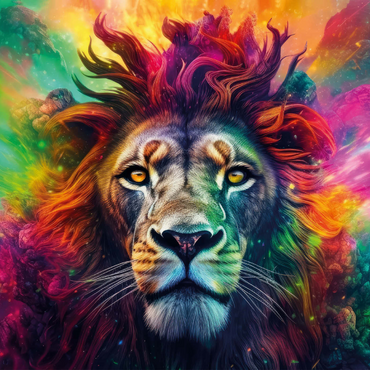 Darstellung des Puzzle Motivs Majestätischer Fantasie-Löwe 1000 Puzzle 3D Modell