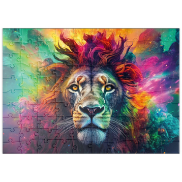 Darstellung des Puzzle Motivs puzzleplate Majestätischer Fantasie-Löwe 100 Puzzle