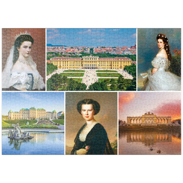 Darstellung des Puzzle Motivs puzzleplate Kaiserin Elisabeth - Sisi - Collage Nr.2 - Wien 1000 Puzzle