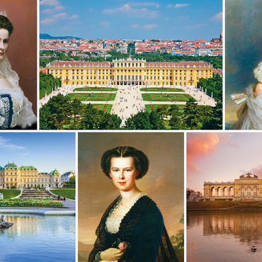 Darstellung des Puzzle Motivs Kaiserin Elisabeth - Sisi - Collage Nr.2 - Wien 1000 Puzzle 3D Modell