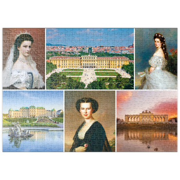 Darstellung des Puzzle Motivs puzzleplate Kaiserin Elisabeth - Sisi - Collage Nr.2 - Wien 500 Puzzle
