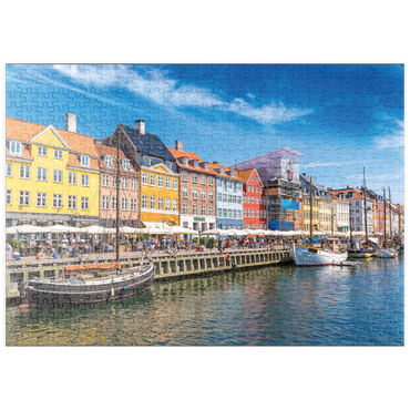 Darstellung des Puzzle Motivs puzzleplate Nyhavn in Kopenhagen, Dänemark 500 Puzzle