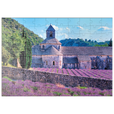 Darstellung des Puzzle Motivs puzzleplate Notre Dame de Sénanque, Gordes, Provence, Frankreich 100 Puzzle