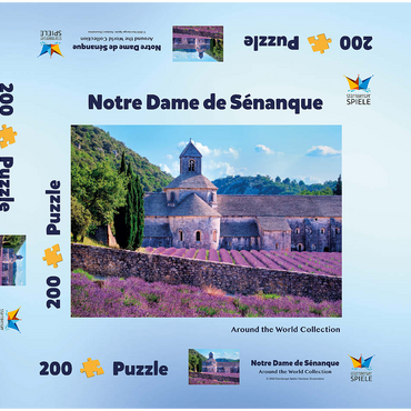 Darstellung des Puzzle Motivs Notre Dame de Sénanque, Gordes, Provence, Frankreich 200 Puzzle Schachtel 3D Modell