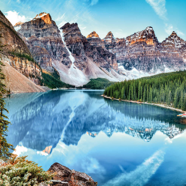 Darstellung des Puzzle Motivs Moraine Lake - Panorama im Banff National Park, Alberta, Kanada 500 Puzzle 3D Modell