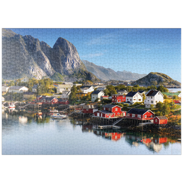 Darstellung des Puzzle Motivs puzzleplate Lofoten Inseln in Norwegen 1000 Puzzle
