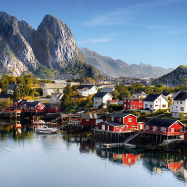 Darstellung des Puzzle Motivs Lofoten Inseln in Norwegen 1000 Puzzle 3D Modell