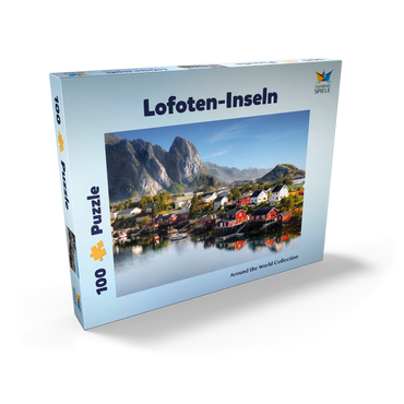Darstellung des Puzzle Motivs Lofoten Inseln in Norwegen 100 Puzzle Schachtel Ansicht2