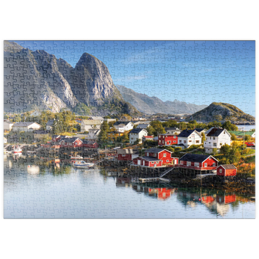 Darstellung des Puzzle Motivs puzzleplate Lofoten Inseln in Norwegen 500 Puzzle