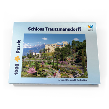 Darstellung des Puzzle Motivs Schloss Trauttmansdorff in Meran, Südtirol, Italien 1000 Puzzle Schachtel Ansicht3