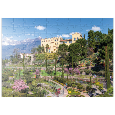Darstellung des Puzzle Motivs puzzleplate Schloss Trauttmansdorff in Meran, Südtirol, Italien 100 Puzzle