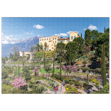Darstellung des Puzzle Motivs puzzleplate Schloss Trauttmansdorff in Meran, Südtirol, Italien 500 Puzzle