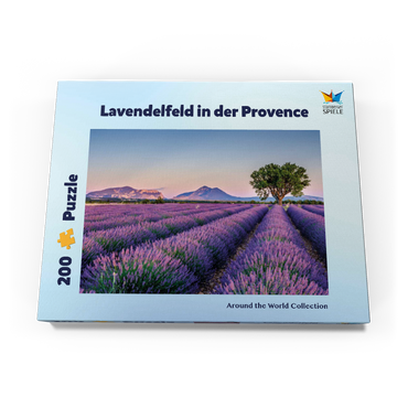 Darstellung des Puzzle Motivs Lavendelfeld in der Provence, Frankreich 200 Puzzle Schachtel Ansicht3