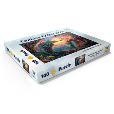 Darstellung des Puzzle Motivs Das elefantastische Chamäleon - Fantasie-Tier im farbenprächtigen Dschungel 100 Puzzle Schachtel Ansicht1
