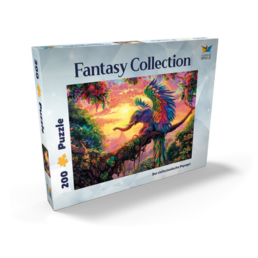 Darstellung des Puzzle Motivs Der elefantastische Papagei - Fantasie-Tier im farbenprächtigen Dschungel 200 Puzzle Schachtel Ansicht2