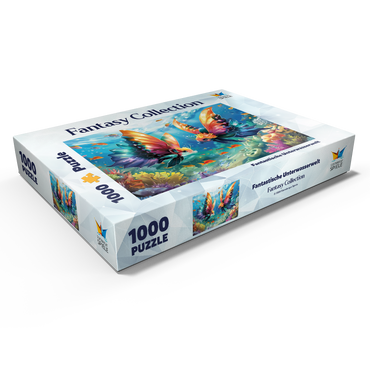 Darstellung des Puzzle Motivs Fantasie-Fische in der Unterwasserwelt 1000 Puzzle Schachtel Ansicht1