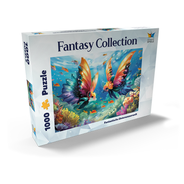 Darstellung des Puzzle Motivs Fantasie-Fische in der Unterwasserwelt 1000 Puzzle Schachtel Ansicht2