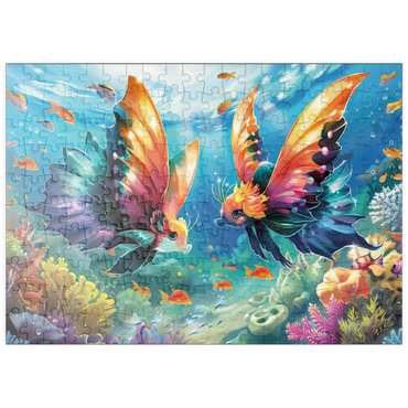 Darstellung des Puzzle Motivs puzzleplate Fantasie-Fische in der Unterwasserwelt 200 Puzzle