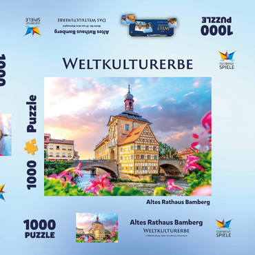 Darstellung des Puzzle Motivs Altes Rathaus in Bamberg - Weltkulturerbe 1000 Puzzle Schachtel 3D Modell