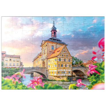 Darstellung des Puzzle Motivs puzzleplate Altes Rathaus in Bamberg - Weltkulturerbe 100 Puzzle