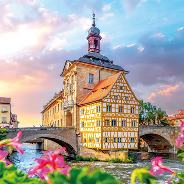 Darstellung des Puzzle Motivs Altes Rathaus in Bamberg - Weltkulturerbe 100 Puzzle 3D Modell