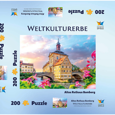 Darstellung des Puzzle Motivs Altes Rathaus in Bamberg - Weltkulturerbe 200 Puzzle Schachtel 3D Modell
