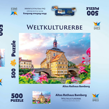 Darstellung des Puzzle Motivs Altes Rathaus in Bamberg - Weltkulturerbe 500 Puzzle Schachtel 3D Modell