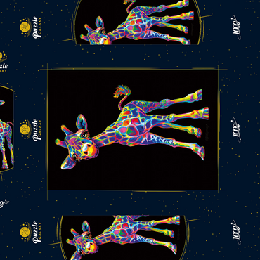 Darstellung des Puzzle Motivs Pop Colors Giraffe 1000 Puzzle Schachtel 3D Modell