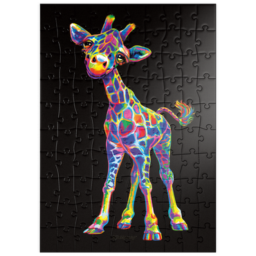 Darstellung des Puzzle Motivs puzzleplate Pop Colors Giraffe 100 Puzzle