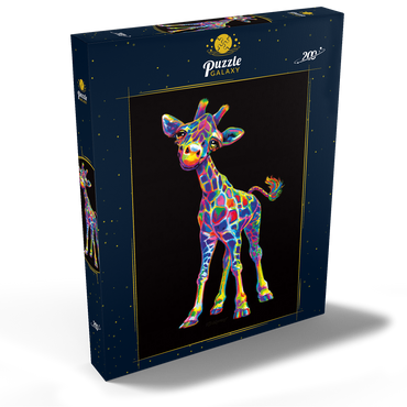 Darstellung des Puzzle Motivs Pop Colors Giraffe 200 Puzzle Schachtel Ansicht2