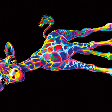 Darstellung des Puzzle Motivs Pop Colors Giraffe 200 Puzzle 3D Modell